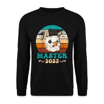 Master Degree Master 2023 - Unisex Sweatshirt - black - Front - Alina (178cm) & Michal (187cm)