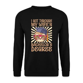 Le baccalauréat de ma femme a survécu - Sweat-shirt Unisexe - noir - Devant - Alina (178cm) & Michal (187cm)