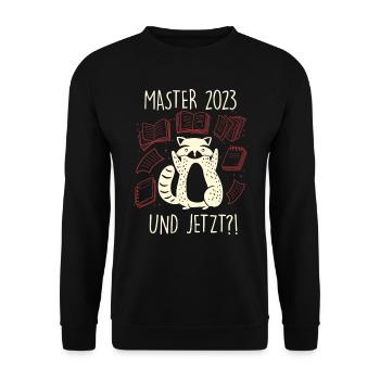 Master 2023 Masterabschluss Master Abschluss 2023 - Unisex Pullover - Schwarz - Vorne - Alina (178cm) & Michal (187cm)
