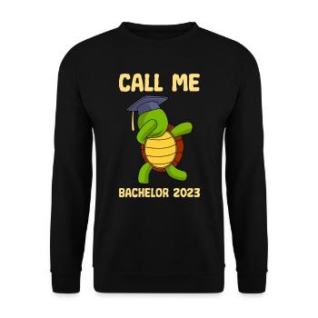 Call Me Bachelor 2023 Bachelor Degree - Unisex Sweatshirt - black - Front - Alina (178cm) & Michal (187cm)