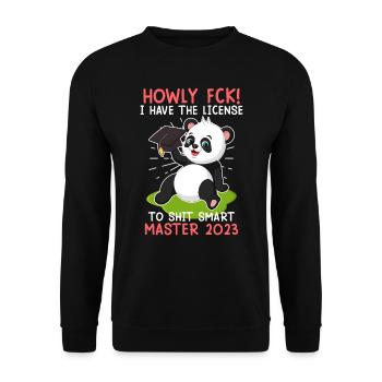 Master 2023 Licence à Clever Shit - Sweat-shirt Unisexe - noir - Devant - Alina (178cm) & Michal (187cm)