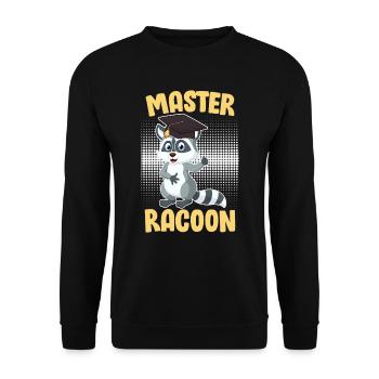 Master Racoon 2023 Master Degree - Unisex Sweatshirt - black - Front - Alina (178cm) & Michal (187cm)