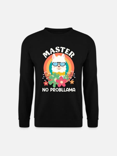 Master 2023 No Probllama Master's Degree - Unisex Sweatshirt - black