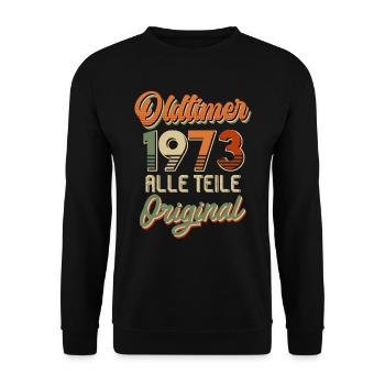 Oldtimer 50 ans 50e anniversaire - Sweat-shirt Unisexe - noir - Devant - Alina (178cm) & Michal (187cm)