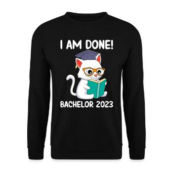 I finished Bachelor 2023 - Unisex Sweatshirt - black - Front - Alina (178cm) & Michal (187cm)