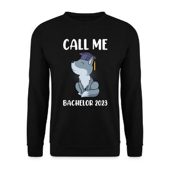 Call Me Bachelor 2023 Bachelor Degree - Unisex Sweatshirt - black - Front - Alina (178cm) & Michal (187cm)