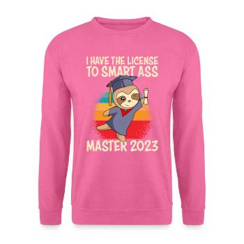 Master 2023 Licence à Clever Shit - Sweat-shirt Unisexe - rose - Devant