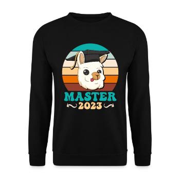 Master Degree Master 2023 - Unisex Sweatshirt - black - Front - Alina (178cm) & Michal (187cm)