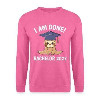 Ich habe fertig Bachelor 2023 Bachelorabschluss - Unisex Pullover - Pink - Vorne