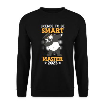Master 2023 Master Degree - Unisex Sweatshirt - black - Front - Alina (178cm) & Michal (187cm)