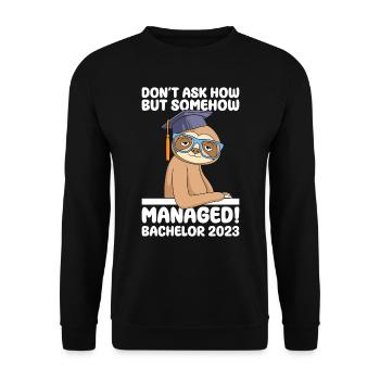 Somehow made the Bachelor 2023 - Unisex Sweatshirt - black - Front - Alina (178cm) & Michal (187cm)