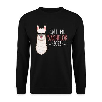 Call me Bachelor 2023 Bachelor Degree - Unisex Sweatshirt - black - Front - Alina (178cm) & Michal (187cm)