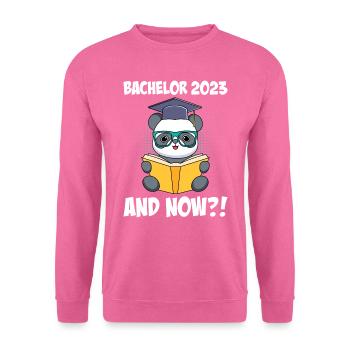 Bachelorabschluss 2023 Bachelor und jetzt? - Unisex Pullover - Pink - Vorne