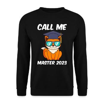 Nennt mich Master 2023 Masterabschluss Master - Unisex Pullover - Schwarz - Vorne - Alina (178cm) & Michal (187cm)
