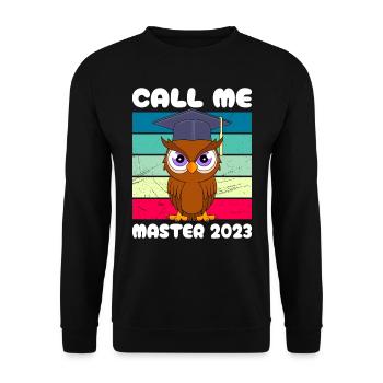 Appelez-moi Master 2023 - Sweat-shirt Unisexe - noir - Devant - Alina (178cm) & Michal (187cm)