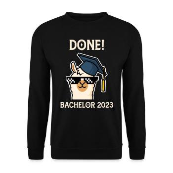 Bachelor 2023 completed Bachelor's degree - Unisex Sweatshirt - black - Front - Alina (178cm) & Michal (187cm)