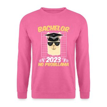Student Bachelor 2023 Alpaka Bachelorabschluss - Unisex Pullover - Pink - Vorne