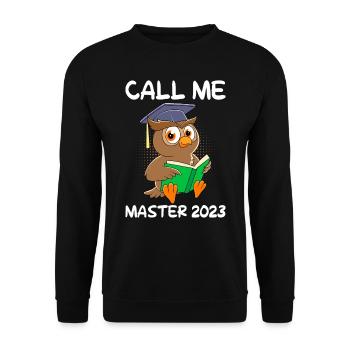 Appelez-moi Master 2023 - Sweat-shirt Unisexe - noir - Devant - Alina (178cm) & Michal (187cm)