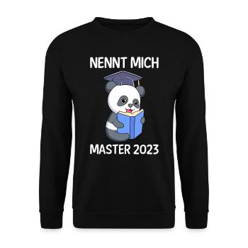 Master Abschluss 2023 Masterabschluss - Unisex Pullover - Schwarz - Vorne - Alina (178cm) & Michal (187cm)