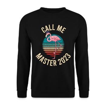 Master's Degree 2023 Master's - Unisex Sweatshirt - black - Front - Alina (178cm) & Michal (187cm)