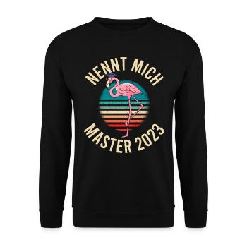 Master Abschluss 2023 Master - Unisex Pullover - Schwarz - Vorne - Alina (178cm) & Michal (187cm)