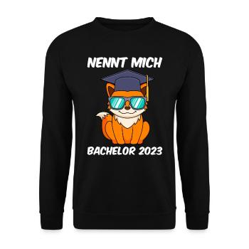 Bachelor 2023 Bachelor Abschluss 2023 - Unisex Pullover - Schwarz - Vorne - Alina (178cm) & Michal (187cm)