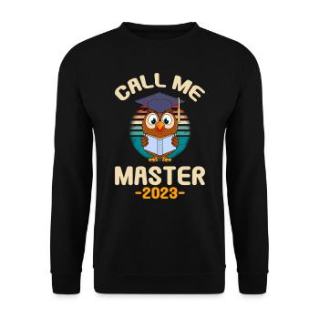 Appelez-moi Master 2023 Master - Sweat-shirt Unisexe - noir - Devant - Alina (178cm) & Michal (187cm)