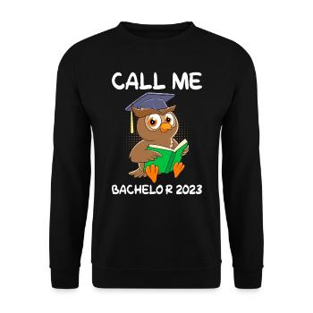 Call me Bachelor 2023 Bachelor Degree 2023 - Unisex Sweatshirt - black - Front - Alina (178cm) & Michal (187cm)