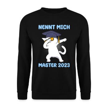 Nennt mich Master 2023 Masterabschluss Master - Unisex Pullover - Schwarz - Vorne - Alina (178cm) & Michal (187cm)