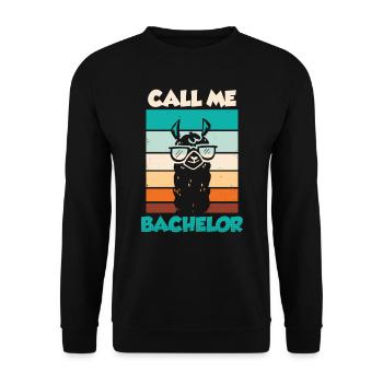 Call me Bachelor 2023 Bachelor Degree - Unisex Sweatshirt - black - Front - Alina (178cm) & Michal (187cm)