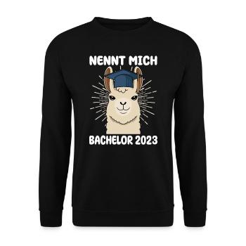 Nennt mich Bachelor 2023 - Unisex Pullover - Schwarz - Vorne - Alina (178cm) & Michal (187cm)