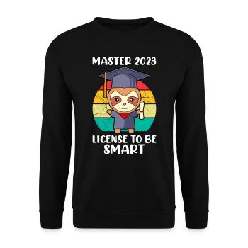 Master 2023 Licence à Clever Shit - Sweat-shirt Unisexe - noir - Devant - Alina (178cm) & Michal (187cm)