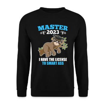 Master 2023 Licence à Clever Shit - Sweat-shirt Unisexe - noir - Devant - Alina (178cm) & Michal (187cm)