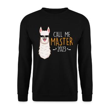 Studies End of Master's degree 2023 Master - Unisex Sweatshirt - black - Front - Alina (178cm) & Michal (187cm)