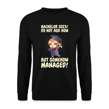 Somehow made the Bachelor 2023 - Unisex Sweatshirt - black - Front - Alina (178cm) & Michal (187cm)