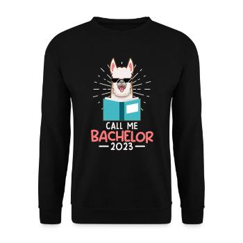 Call me Bachelor 2023 Bachelor Degree - Unisex Sweatshirt - black - Front - Alina (178cm) & Michal (187cm)