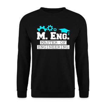I am Master of Engineering Master's degree - Unisex Sweatshirt - black - Front - Alina (178cm) & Michal (187cm)