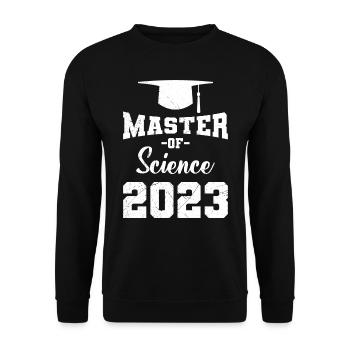 Master of Science 2023 Master Degree - Unisex Sweatshirt - black - Front - Alina (178cm) & Michal (187cm)