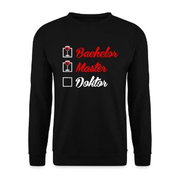 Liste de contrôle Bachelor Master Docteur Doctorat - Sweat-shirt Unisexe - noir - Devant - Alina (178cm) & Michal (187cm)
