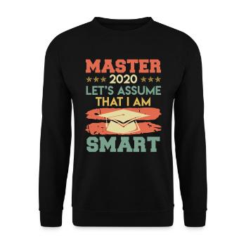 Finally Graduation Master 2020 Master Degree - Unisex Sweatshirt - black - Front - Alina (178cm) & Michal (187cm)