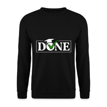 C’est fait, j’ai terminé mes études de maîtrise - Sweat-shirt Unisexe - noir - Devant - Alina (178cm) & Michal (187cm)