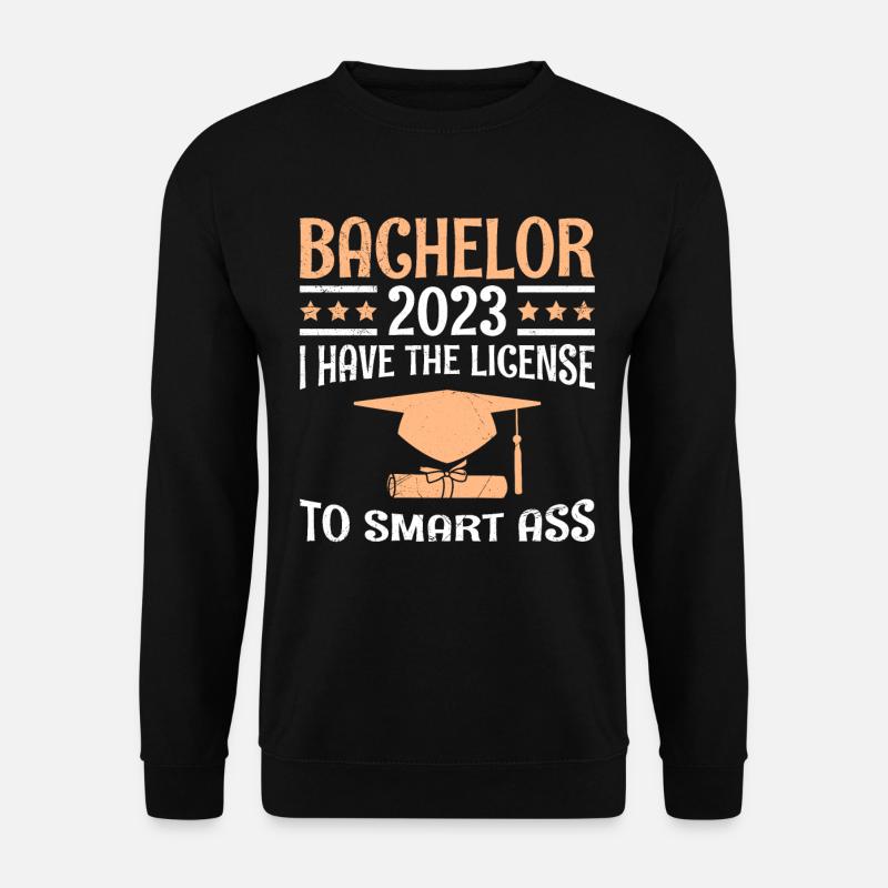 Lizenz zum klugscheißen Bachelor Abschluss - Unisex Pullover - Schwarz
