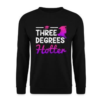 Three Degrees Bachelor Master Doctoral Degree - Unisex Sweatshirt - black - Front - Alina (178cm) & Michal (187cm)