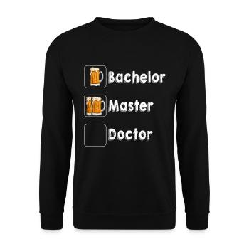 Liste de contrôle Bachelor Master Docteur Doctorat - Sweat-shirt Unisexe - noir - Devant - Alina (178cm) & Michal (187cm)