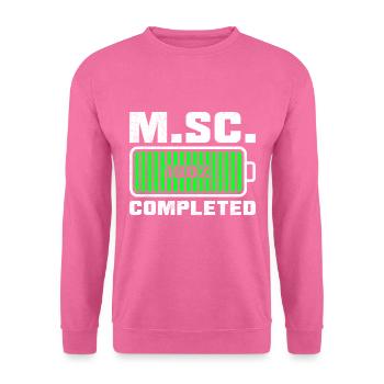 Loading complete Masterabschluss Master of Science - Unisex Pullover - Pink - Vorne