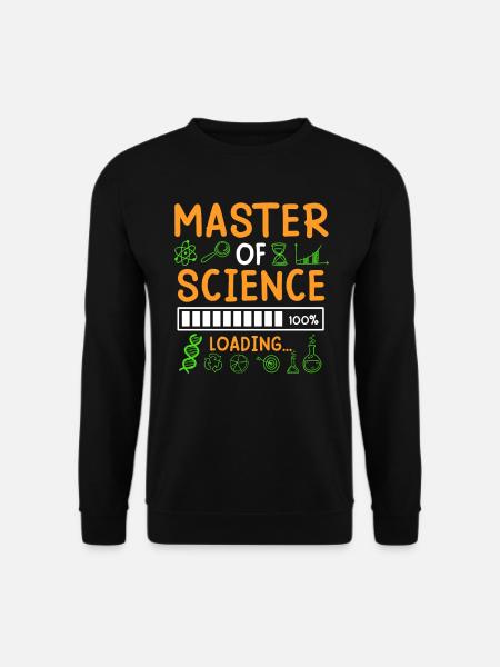 Master Abschluss Masterarbeit Master of Science - Unisex Pullover - Schwarz
