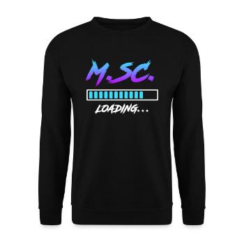 Master s Degree loading Master of Science - Unisex Pullover - Schwarz - Vorne - Alina (178cm) & Michal (187cm)