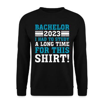 Pour cela, j’ai dû étudier pendant longtemps le baccalauréat - Sweat-shirt Unisexe - noir - Devant - Alina (178cm) & Michal (187cm)
