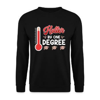 A hot Bachelor's degree Master's degree - Unisex Sweatshirt - black - Front - Alina (178cm) & Michal (187cm)