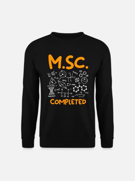 M.Sc completed Master Abschluss Master of Science - Unisex Pullover - Schwarz